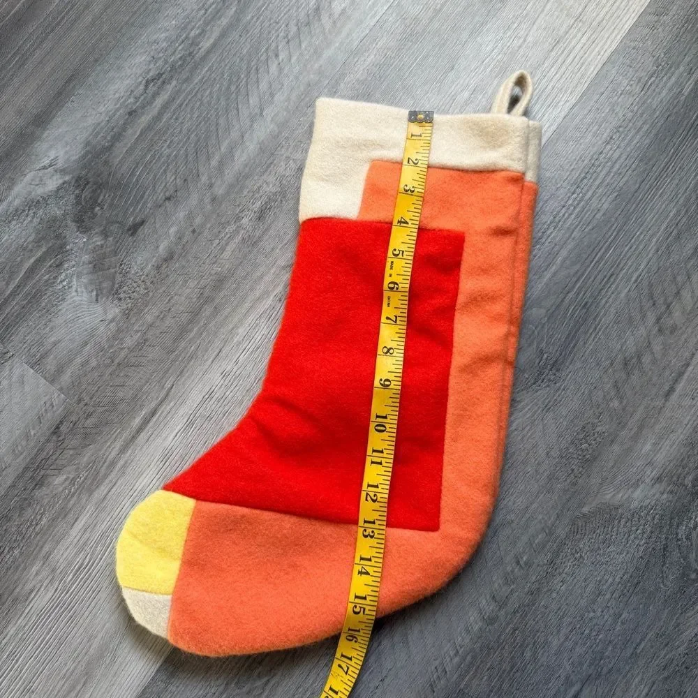 LEGO Christmas Stocking Home Decor Color Block Unisex Orange Red